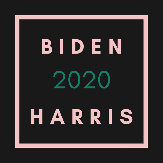 Biden Harris 2020 AKA BH2020 Pink + Green T-Shirt by ShopFreeThePeople