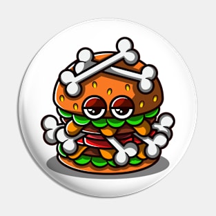 Unique Bone Burger Illustration. Pin