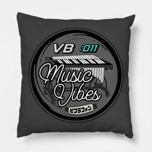 Retro Vibraphone Musical Vibes of A Vibraphonist - Playing Sets of Vibes Percussion Instrument Pillow