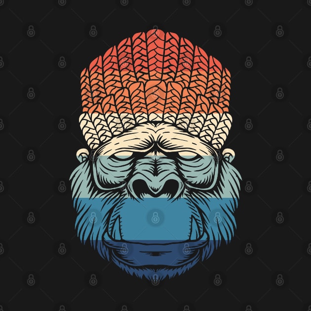 Retro Chill Gorilla by Dojaja