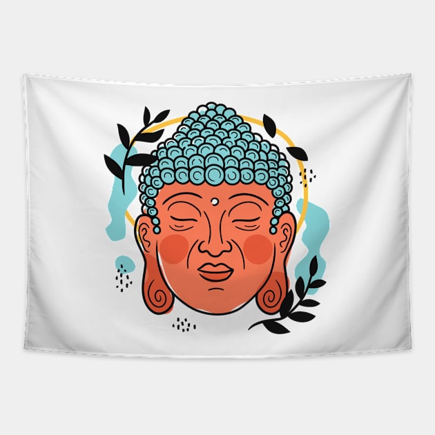 Buddha portrait Tapestry by Slava Svt