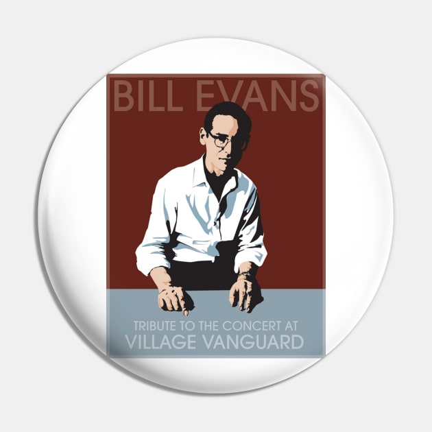 Bill Evans T-Shirt Pin by Keithhenrybrown