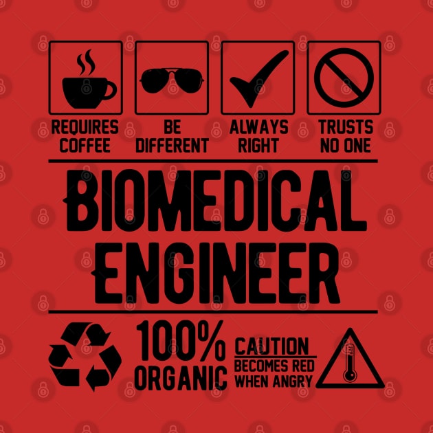 Biomedical Engineer Job (black) by Graficof