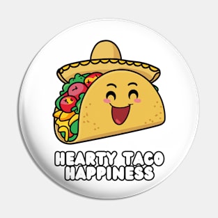 Happy Taco in Sombrero Hat Pin