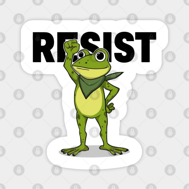 Resist-Frog Magnet by Creatifly Graphic Tees