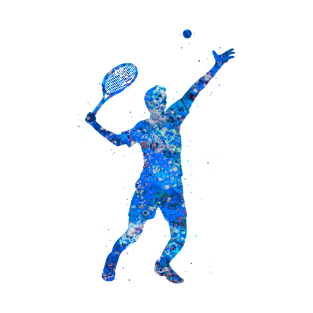 Tennis player blue art T-Shirt
