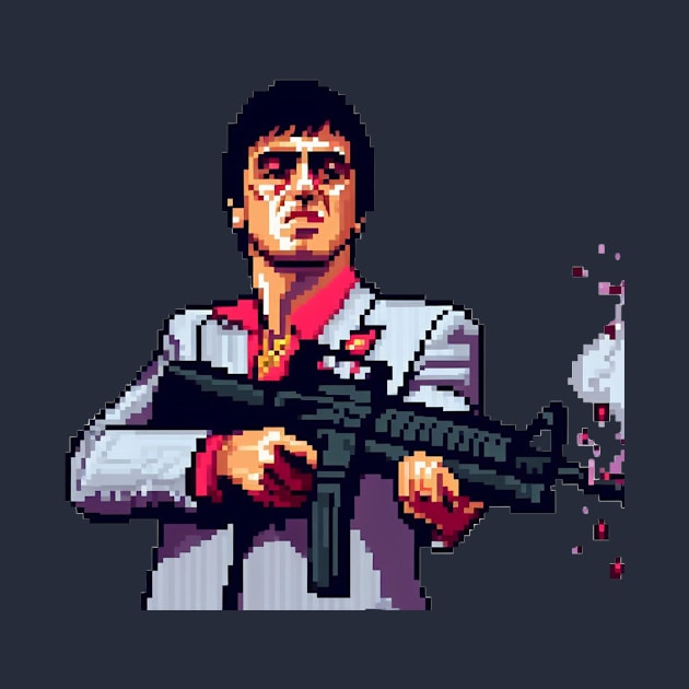 8 Bit Tony Montana artwork by nerd.collect