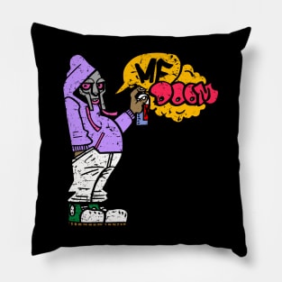 mf doom street bomber vintage Pillow