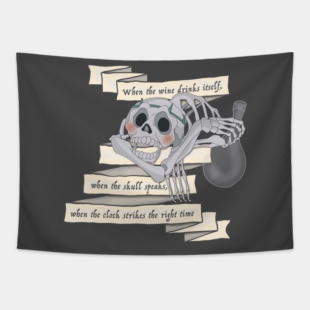 The Last Unicorn Skull Riddle Tapestry by AnnaBanana