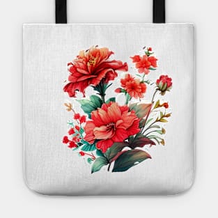 Red Flowers Tote