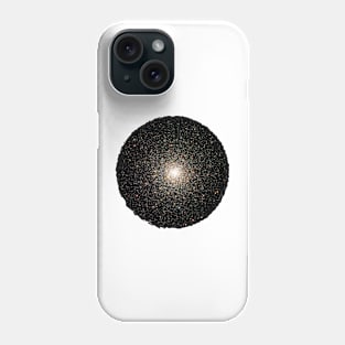 Space and Stars Scribble Circle Frame Phone Case