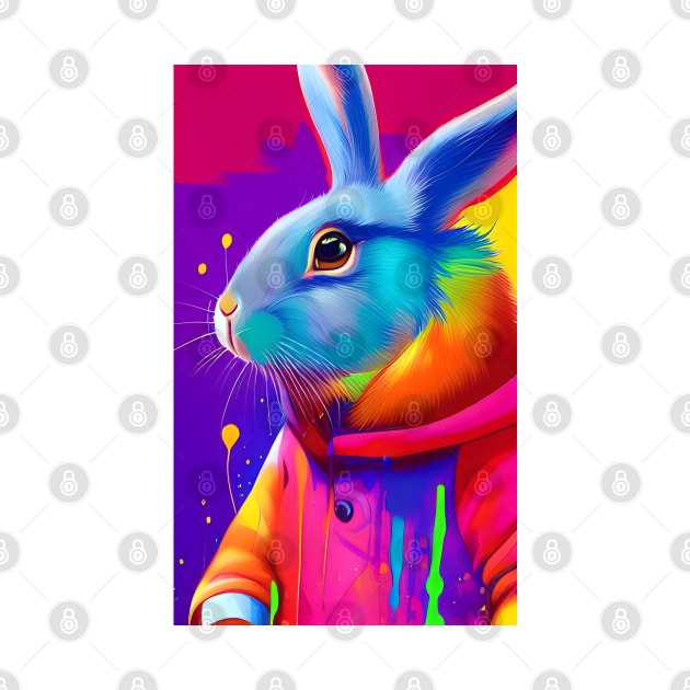 Cute bunny in hoodie by Dosunets