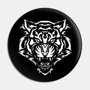 white tiger t-shirt Pin