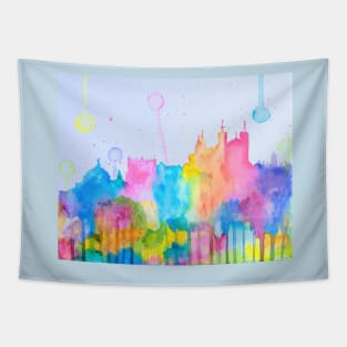 Lyon City - Colorful Skyline Tapestry