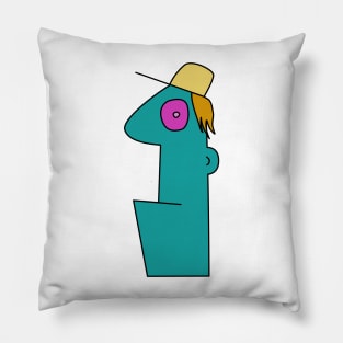 Cartoon abstract face Pillow