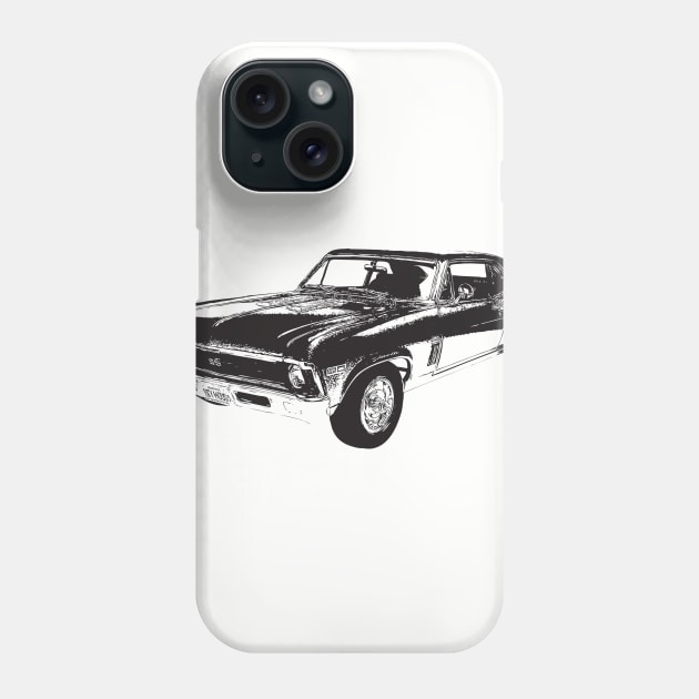 Vintage muscle car retro design Phone Case by AltrusianGrace