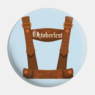 Lederhosen Suspenders Tee Oktoberfest Bavarian Munich Beer Pin