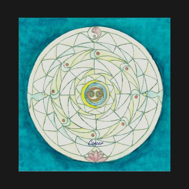 Cancer horoscope free-hand mandala - Renate van Nijen by Renart