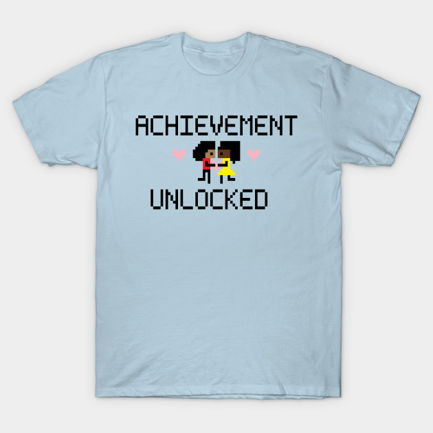 Discover Achievement Unlocked - Black Nerd Pixel Love - African American - T-Shirt