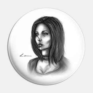 Laura | Girl graphic portrait Pin