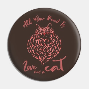 All you need is love and a cat Pin