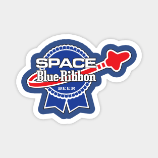 Space Blue Ribbon Beer Magnet