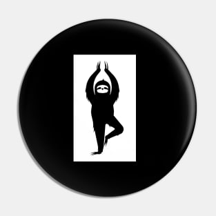 Sloth Yoga Tree Pose Pin