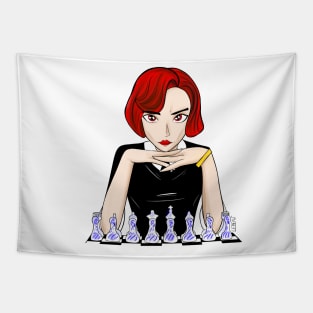 beth harmon the queen in gambit chess player ecopop Tapestry