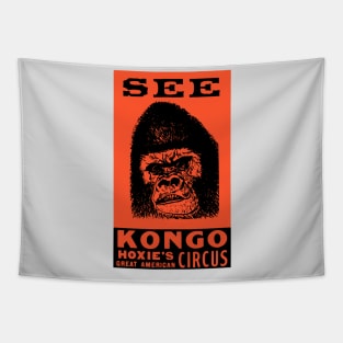 Kongo The Circus Gorilla - For Light Background Tapestry