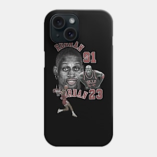 Dennis Rodman Bulls 91 & Michael Jordan 23 Vintage Phone Case