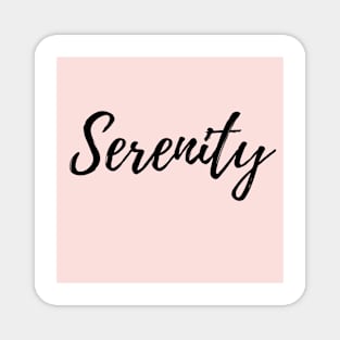 Serenity - Word with Pink Background Magnet