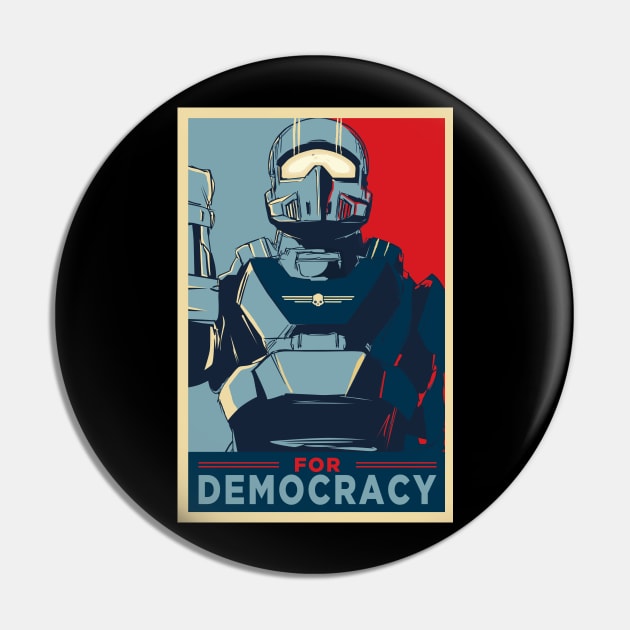 For Democracy Pin by dnacreativedesign