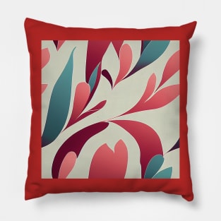 Vintage Abstract Floral Design Pillow