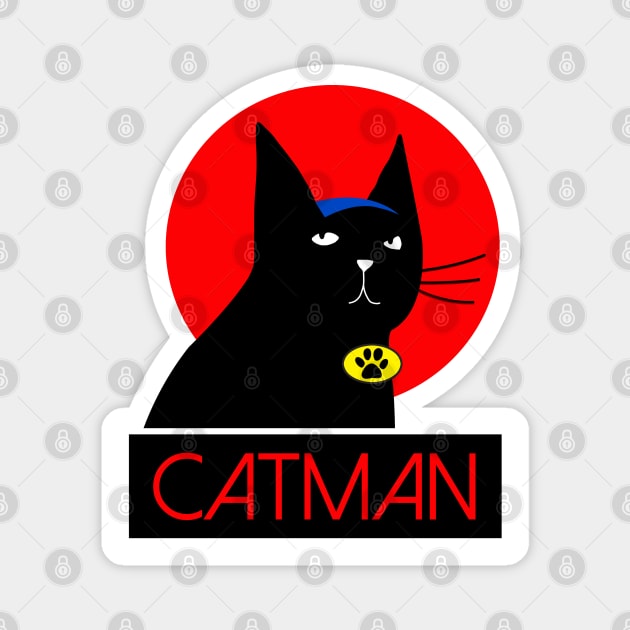 Cat The Superhero Magnet by SuperrSunday