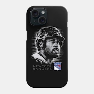 picture of a player's face from the New York Rangers Phone Case