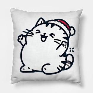 Cute Santa's Cat Pillow