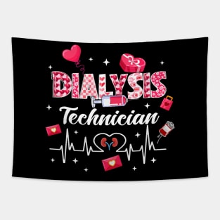 Dialysis Technician Life Heart Valentine_s Day Tapestry