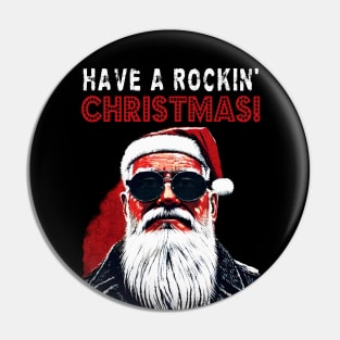 Rockin' Santa with text Pin