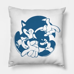 Sonic in blue Pillow