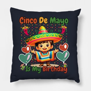 Cinco De Mayo Birthday Funny kids Birthday Party Mexican Pillow