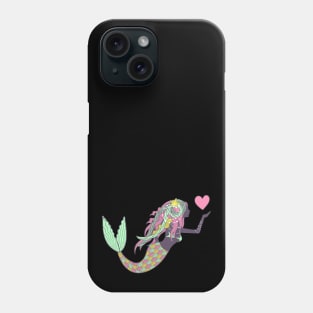 Cute Pastel Mermaid with Heart Phone Case