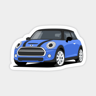 Car sport  mini retro blue Magnet