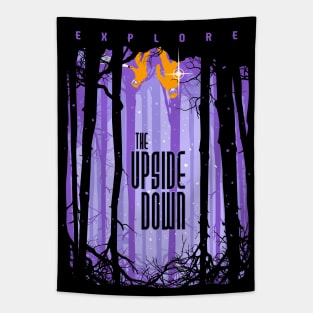 Explore the Upside Down (purple variant) Tapestry