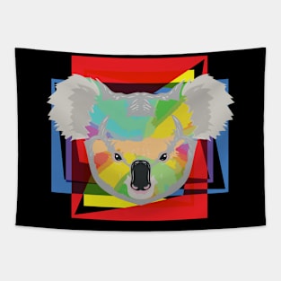 Retro Abstract Koala Colorful Rainbow Pixel Cute Koalas Gift Tapestry