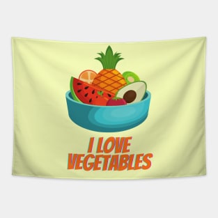 Slightly Wrong Vegetables Fruits Tapestry