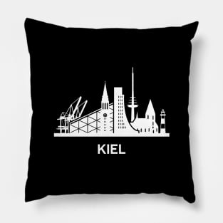 Kiel Skyline, white Pillow