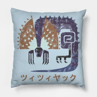 Monster Hunter World Tzitzi-Ya-Ku Kanji Icon Pillow