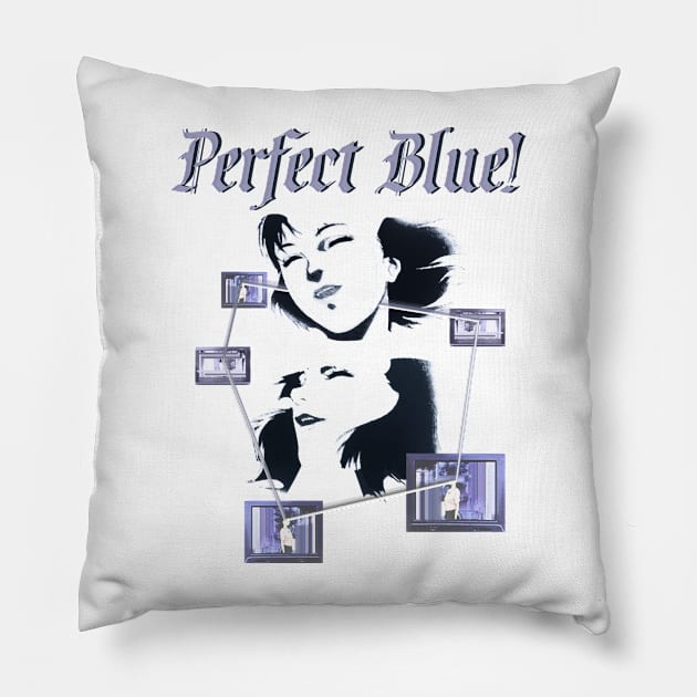 Perfect Blue ''SIGNAL WAVES'' V1 Pillow by riventis66