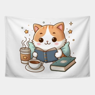 Cats, coffee and books - the best of life Tapestry