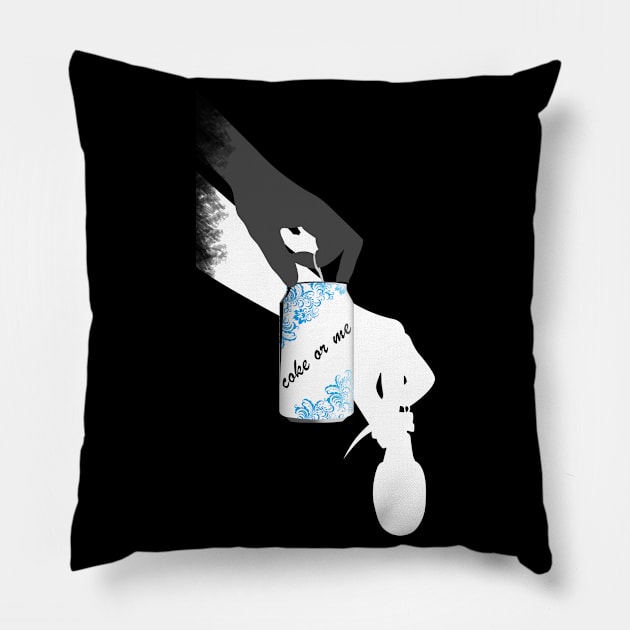 Coke or me shadow bomber for dark color tees Pillow by INDONESIA68